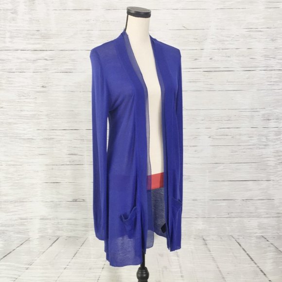 Guess by Marciano ~ Modal Cashmere Blend Lightweight Open Front Cardigan - Picture 11 of 13